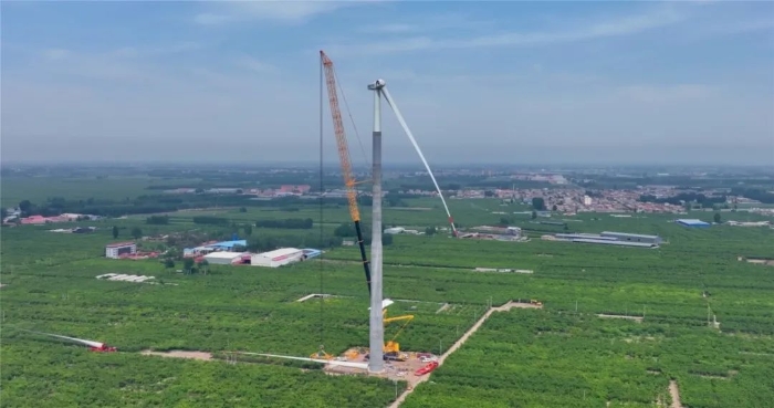 “全球第一吊”再临燕赵！166米，，XCA4000助力华北绿电