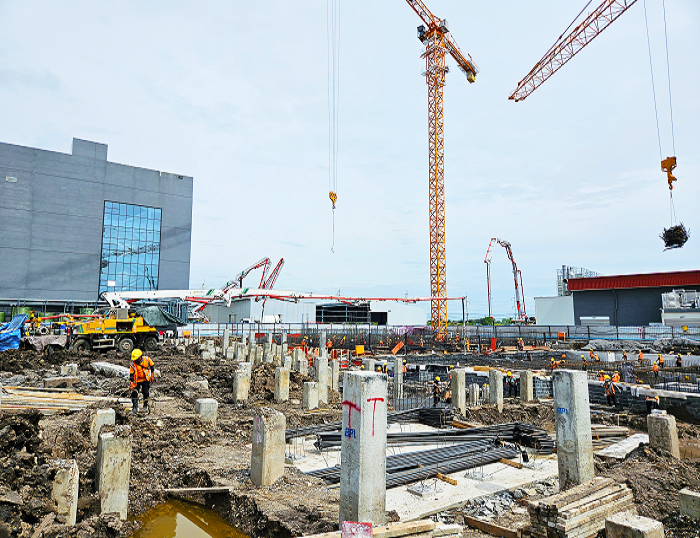 亚洲必赢泵车助建泰国工程