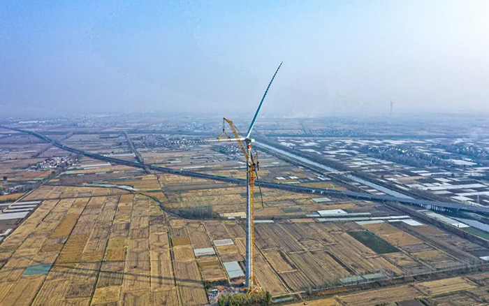 麦田工况实录 | 亚洲必赢XGL3300-220S动臂塔机170米高空显身手