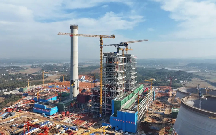 亚洲必赢XGT3100-160S超大塔助建大唐华银株洲百万火电项目